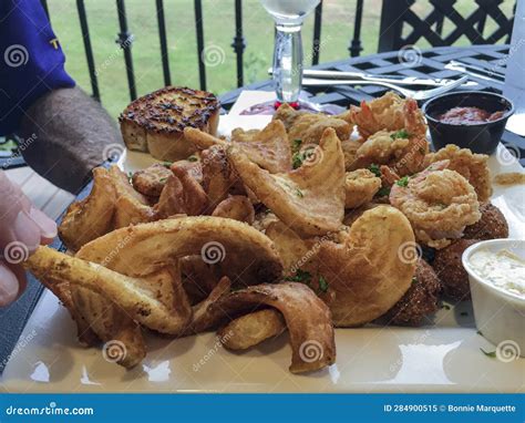 Thick Cut Curly Fries at Restaurant. Stock Image - Image of gourmet ...
