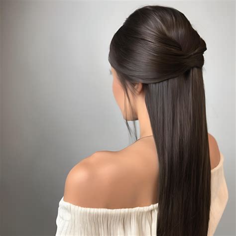 Cute and Easy Half Up Half Down Hairstyle for Long Straight Hair ...