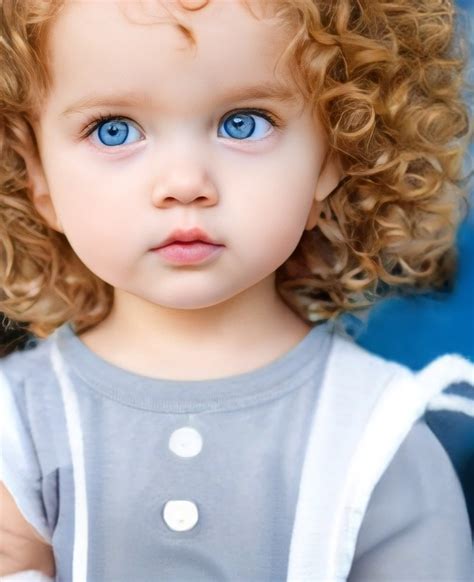 Cute Baby Girl With Curly Hair
