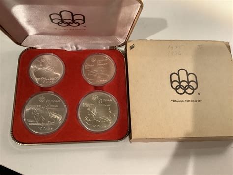 Vintage 1976 Canadian Montreal Olympic Silver Coin Set A18.8 - Grand ...