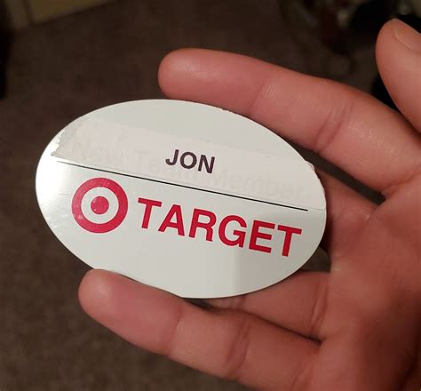 Target Employee Name Tag