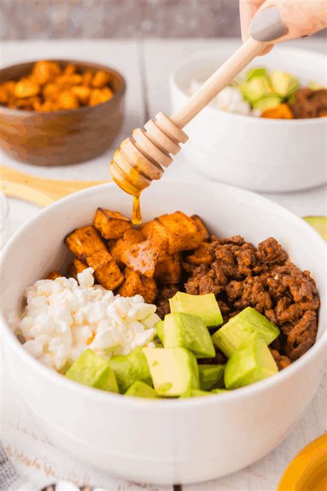 Sweet Potato Ground Beef Bowl - Simply Macros