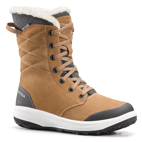 Women’s Waterproof Winter Hiking Boots - SH 900 - Macchiato brown ...