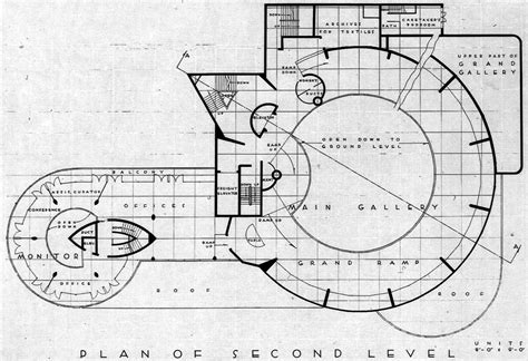 Floor Plan of Solomon R. Guggenheim Museum by Frank Lloyd Wright