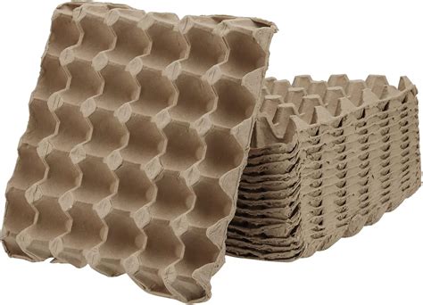 HOZEON 15 Pack 30-Cell Egg Crates, Blank Pulp Fiber Egg Flats ...