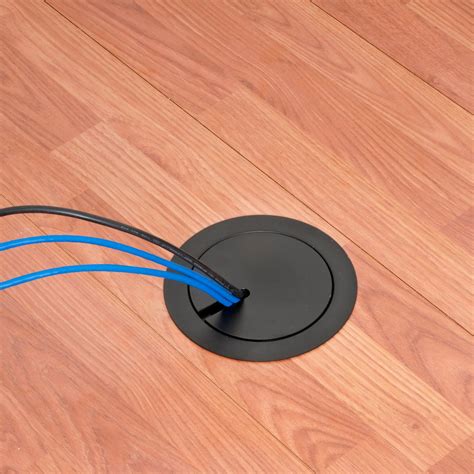 FLBR5420BL Recessed Power and Data Round Floor Box, Black – Floor Box ...