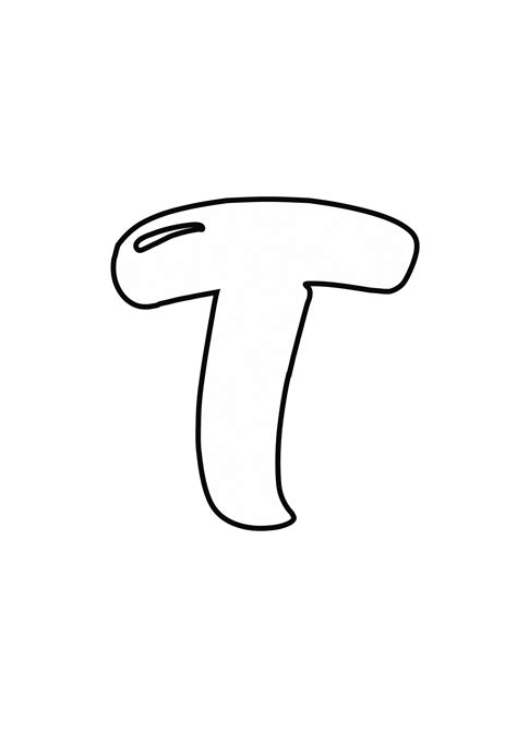 Download Printable Bubble Letter T - Bubble Letters