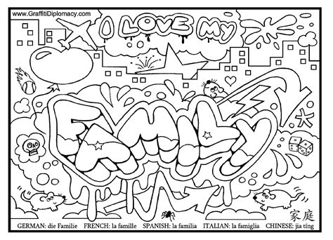 Graffiti coloring pages to download and print for free