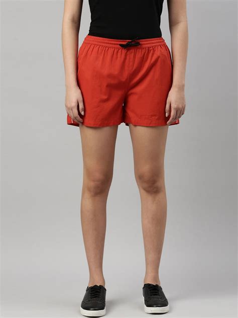 Buy ZHEIA Women Red Solid Shorts - Shorts for Women 17885328 | Myntra