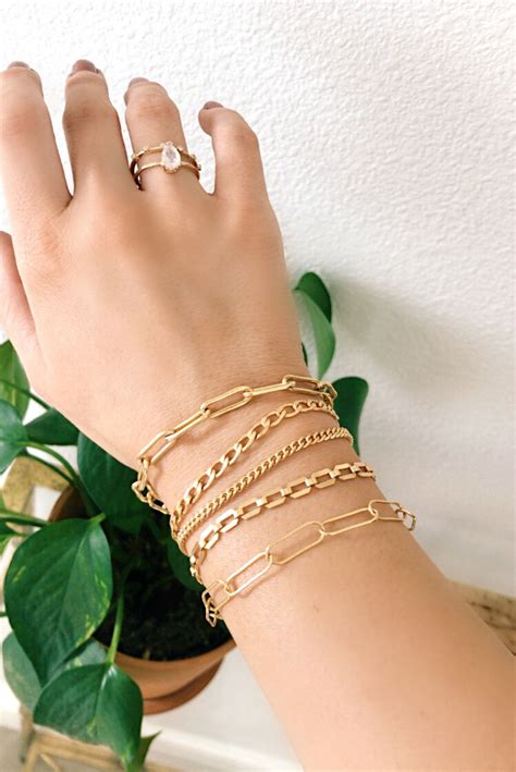 Big Bold Gold Chain Bracelet, Chain Link Bracelet, Gold Filled Chain ...