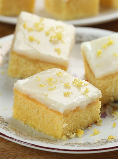 Lemon Brownies with Lemon Glaze - Sugar Apron
