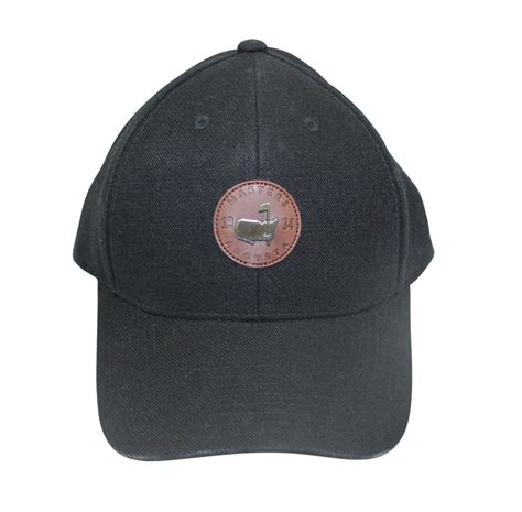 Lot Detail - Augusta National Masters Hat-Black with Brown Leather Patch