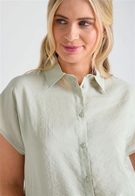Womens Sage Cap Sleeve Shirt | Peacocks