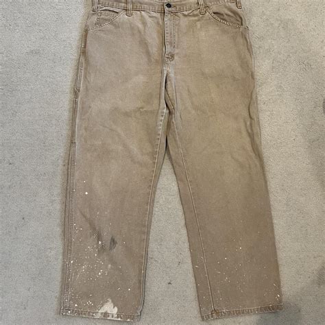 Dickies Tan Workwear Jeans Size 36W - 30L #dickies... - Depop