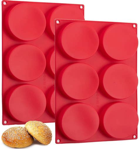 Amazon.com: Ocmoiy 4 Inch Silicone Egg Molds for Baking/Jumbo Muffin ...