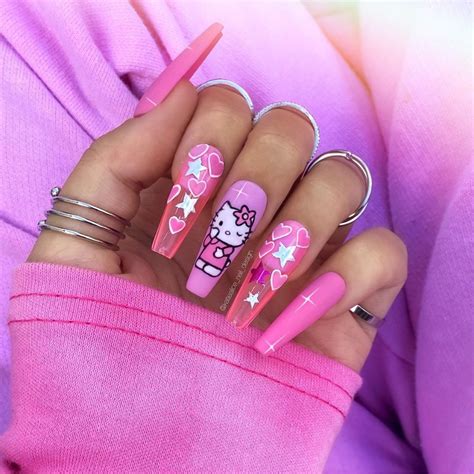 Cinnamon Roll Hello Kitty Nails at Harold Spence blog