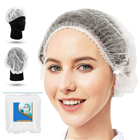Drive Pro Disposable Hair Nets Pack 100 Elastic Cooking Mob Caps ...