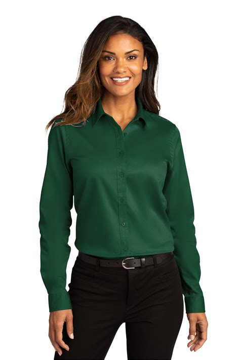 Port Authority Women's Long Sleeve SuperPro React | Product | Company ...