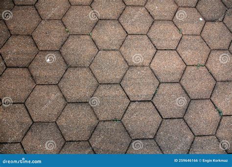 Street Pavement with Hexagonal Polyhedron Blocks Stock Photo - Image of ...