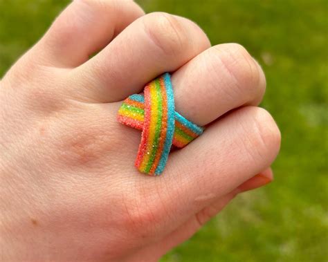 Sydminis Handmade Sour Rainbow Candy Strips Ring Present Gift - Etsy ...