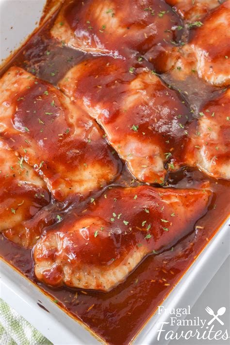 Oven Baked BBQ Pork Chops - Frugal Family Favorites