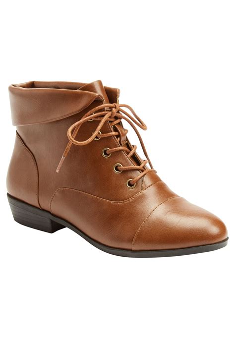 Comfortview Darcy Bootie Lace-Up Short Ankle Boot Women's Winter Shoes ...