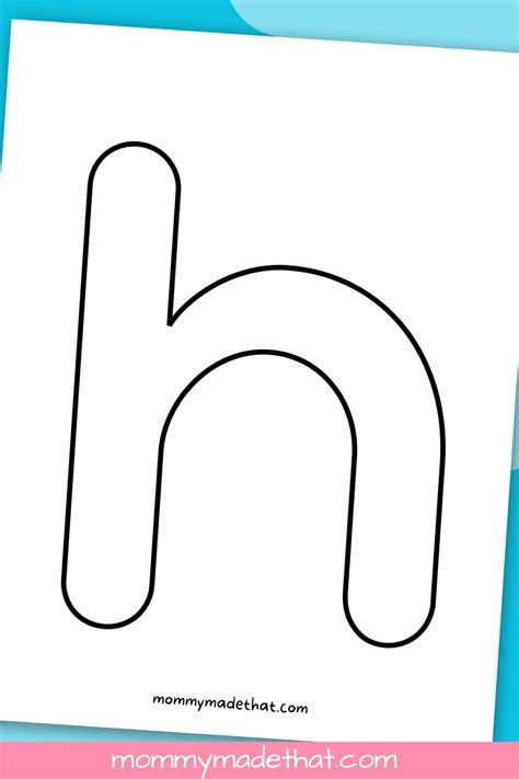 Lower Case H Coloring Pages