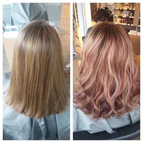 Rose Gold Highlights On Blonde at Nicholas Hoover blog