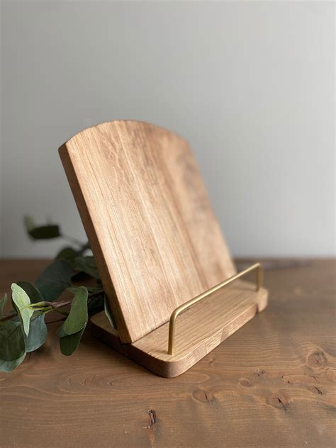 Solid Pine Cookbook Stand: Rustic Kitchen Recipe Book Holder - Etsy ...