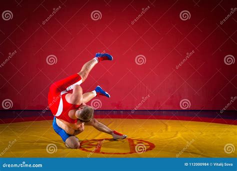 Two greco-roman wrestlers stock photo. Image of freestyle - 112000984