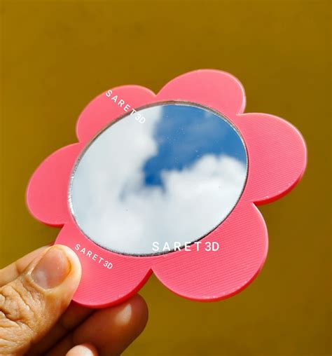 STL file BASE PARA ESPEJO REDONDO CON FORMA DE FLOR, (Flower Mirror) 💐 ...