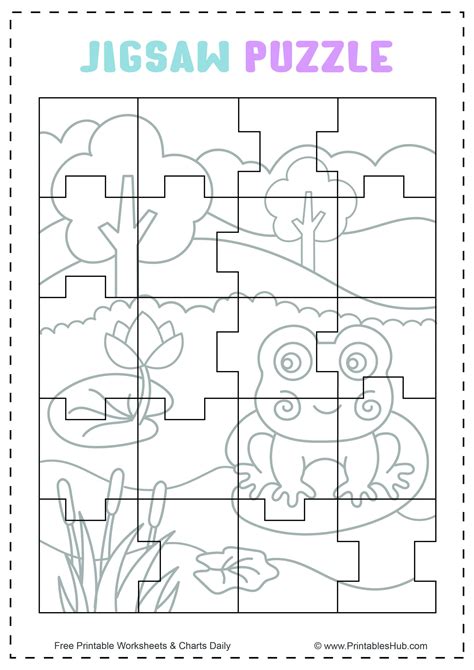 Free Printable Jigsaw Puzzles For Kids [PDF] + Blank Template ...