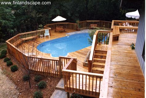 Swimming Pool Deck Designs Above Ground Swimming Pools With Decks ...