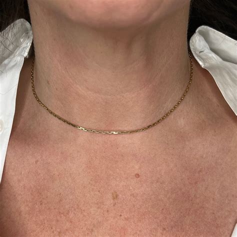 15 inch Italian Necklace Modern 18k Yellow Gold - Filigree Jewelers