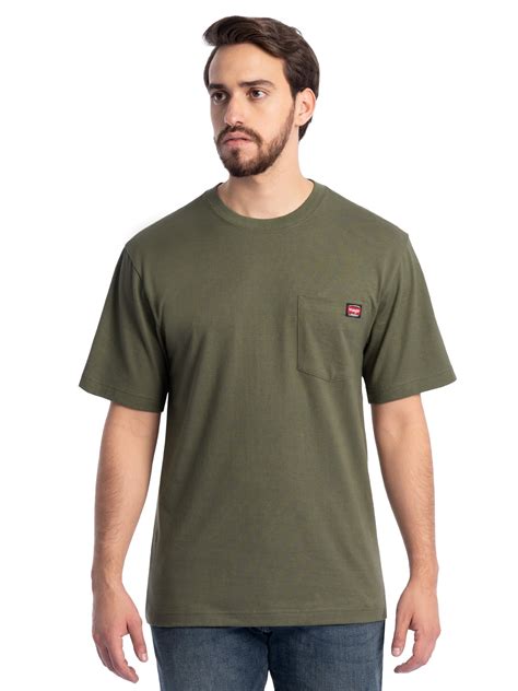 Wrangler Men's Short Sleeve Pocket T-Shirt Moisture Wicking, S-3XLT ...