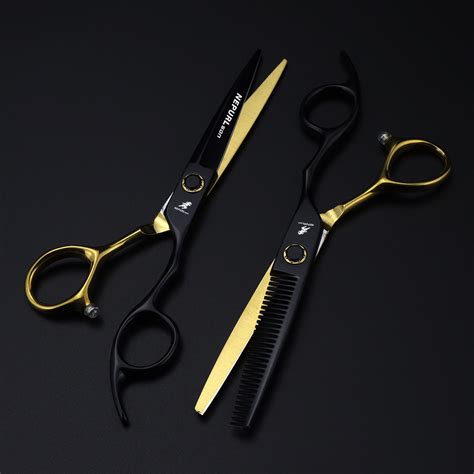 6.0 Inch Black Gold Bearing Style Napson Hairdressing Scissor, Barber ...