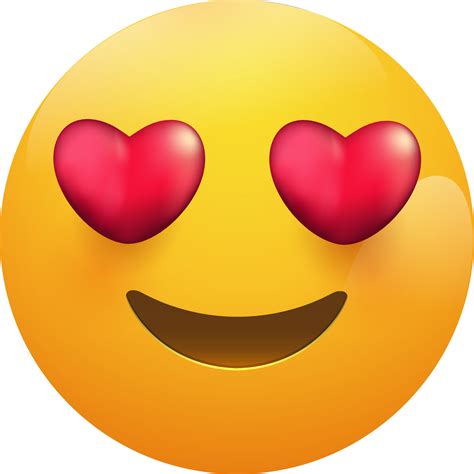 Heart eyes face emoji character in yellow and red color. 24369514 ...