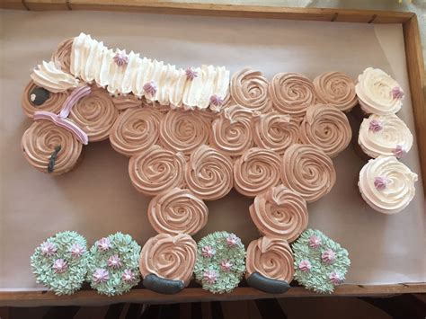 Horse Cupcake Cake Template, Attach The Head To The Body Using A Little.