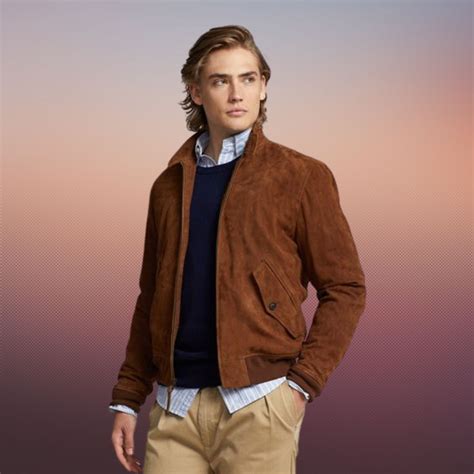 Suede Bomber Jacket Mens