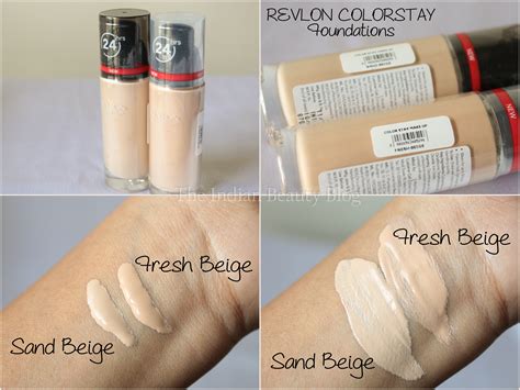 Revlon Colorstay Foundation Shade Swatches