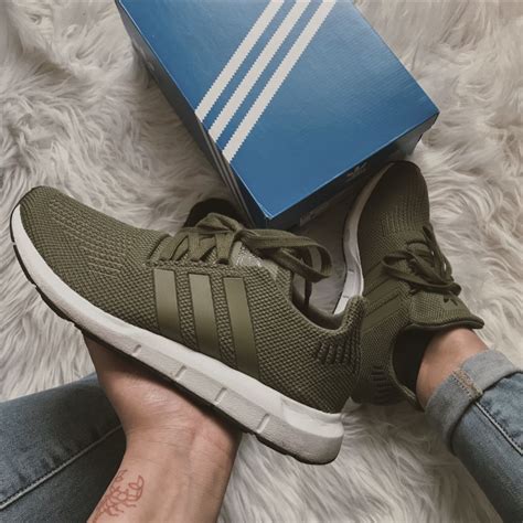 Adidas Swift Run | Olive green adidas, Olive green shoes, Green shoes