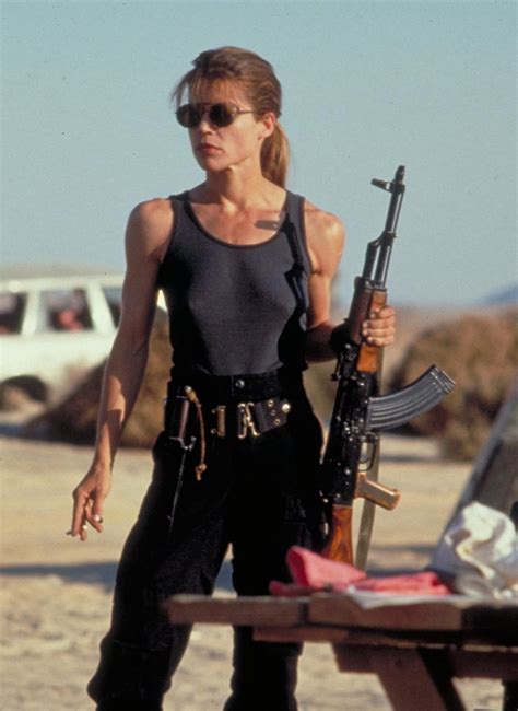 Linda Hamilton as Sarah Connor in Terminator 2 (1991) : r/NostalgiaFapping