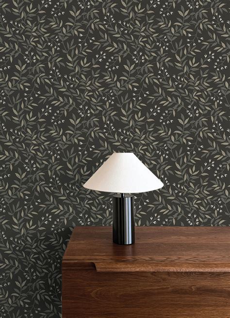 NU6431 - Olivia Black Peel and Stick Wallpaper - by NuWallpaper
