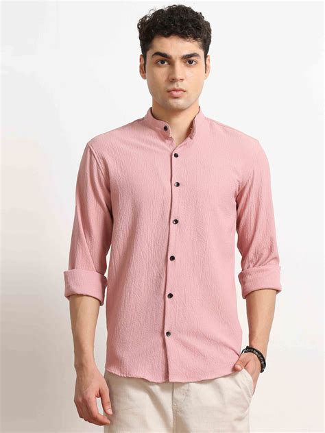 Buy Stylish Crush Light Pink Shirt for Men Online in India