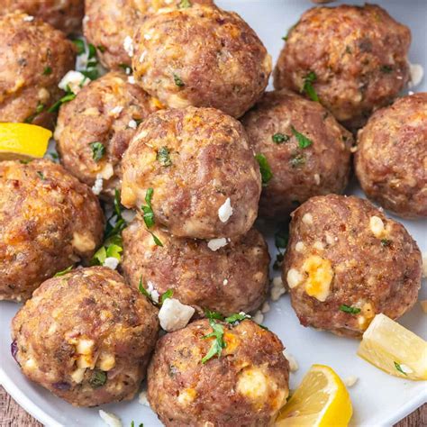 Turkey Feta Meatballs - Love Bakes Good Cakes