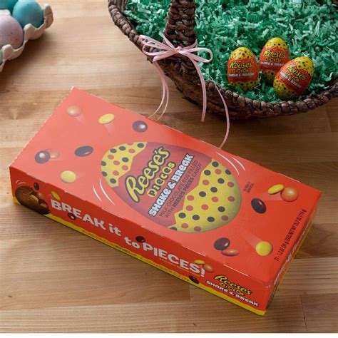 Buy REESE'S PIECES Shake and Break Milk Chocolate Eggs Candy, Easter, 1 ...