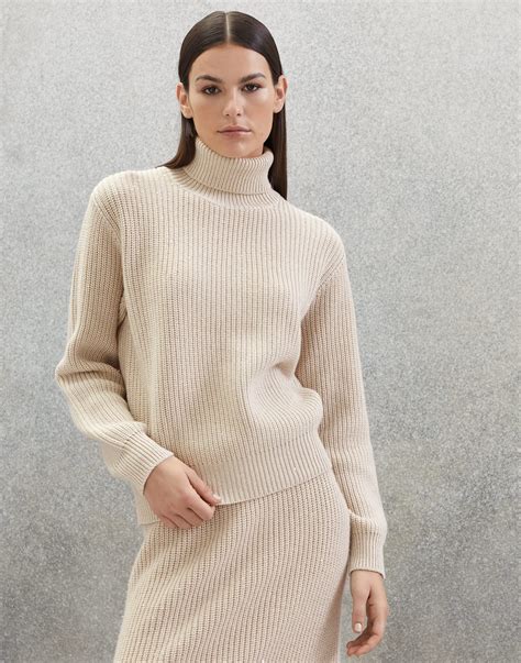 Cream Cashmere Sweater Dress