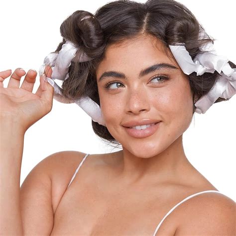 Satin Pillow Rollers Satin Covered Heatless Hair Curlers for Hair ...