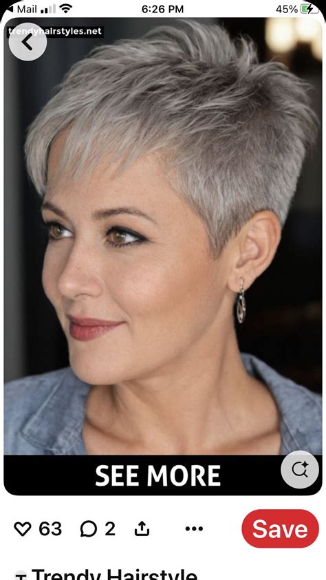 Short gray pixie haircuts | Short pixie haircuts grey hair, Very short ...