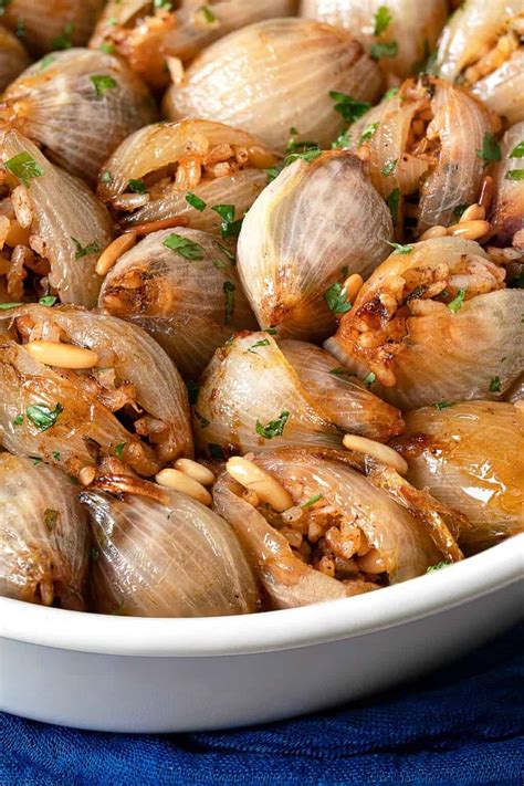 Greek Stuffed Onions with Rice and Pine Nuts